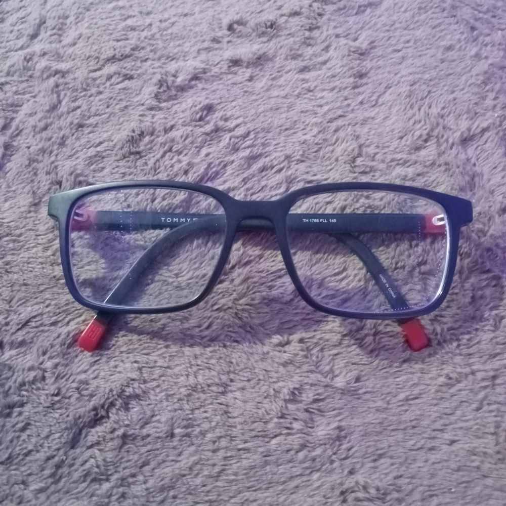 Tommy Hilfiger Black and Red Glasses